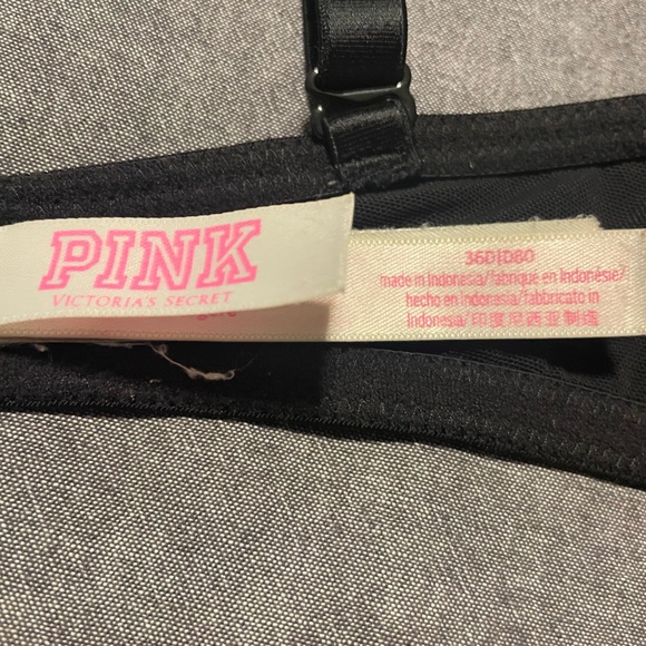 Victoria's Secret Black Bra with Pink and Yellow Floral Accents - Picture 4 of 7